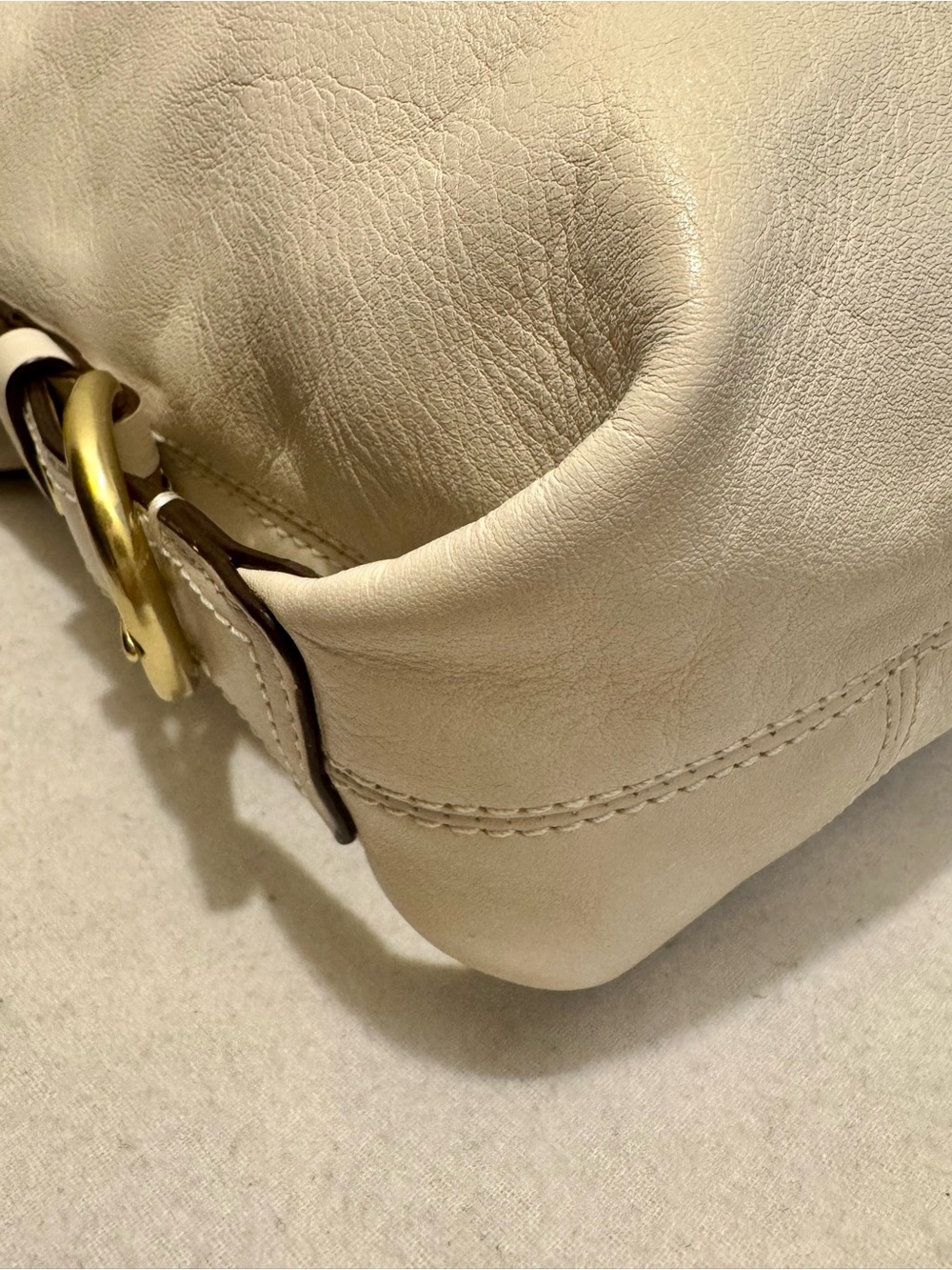 Vintage 2008 Coach Madison Julianne Cream Leather Crossbody Satchel Tote - MINT - Picture 15 of 16